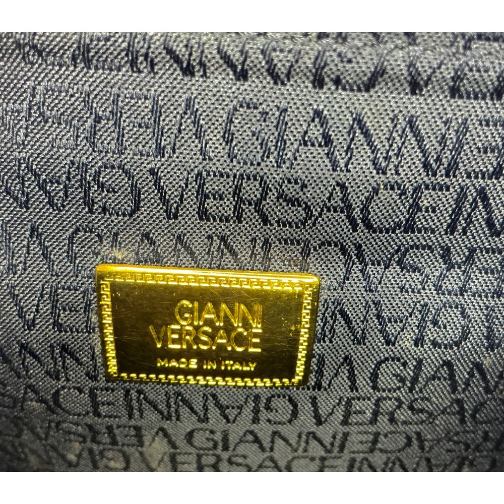 Vintage Gianni Versace Medusa Black Leather Shoulder Bag‎ Authentication Papers - Picture 15 of 16